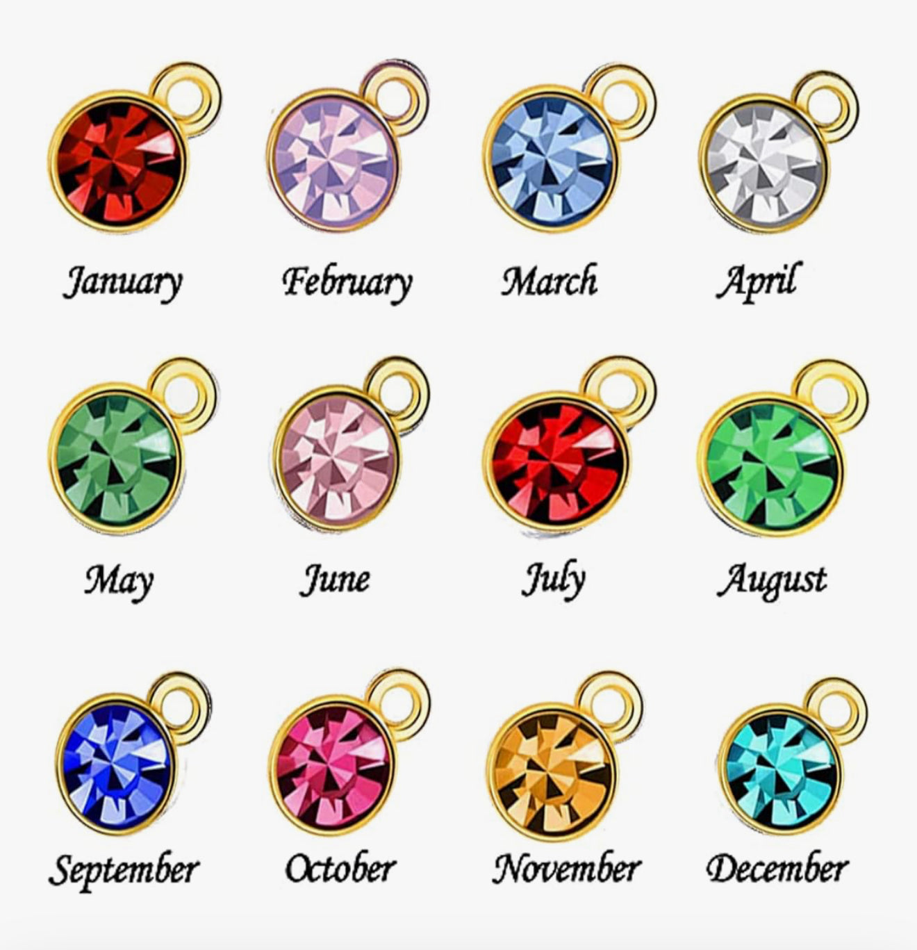 Charmed Rose- Custom Birthstone Necklace