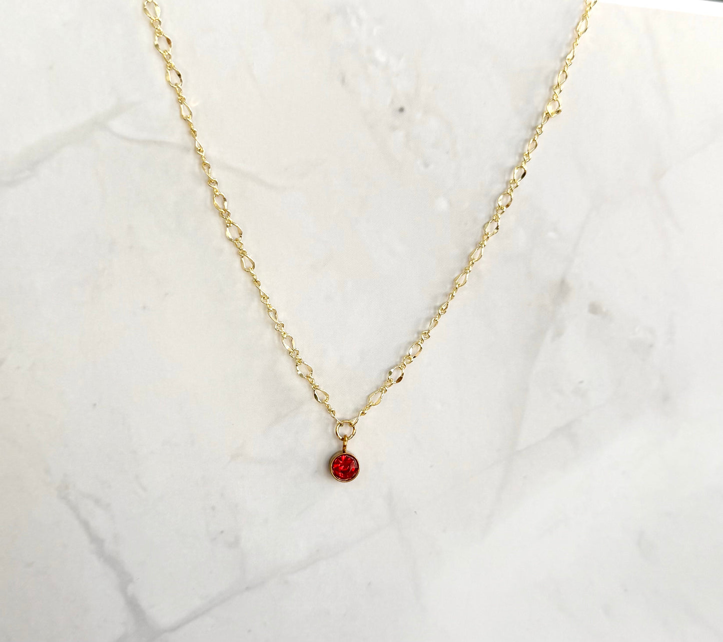 Charmed Rose- Custom Birthstone Necklace