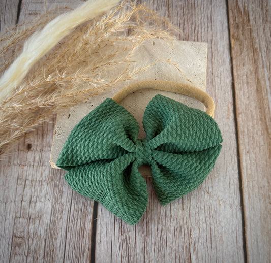 Charmed Rose- Sage Green Bow