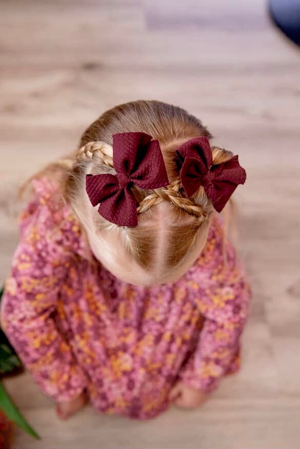Charmed Rose- Burgundy Bows