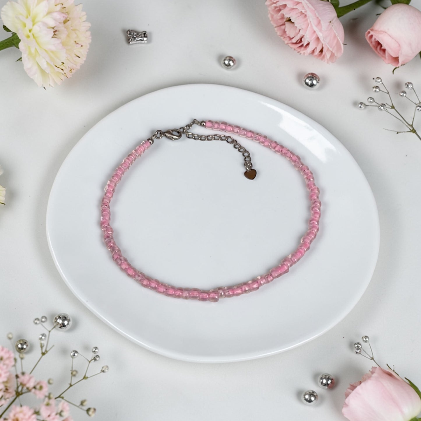 Charmed Rose- Pink Clouds (Necklace)