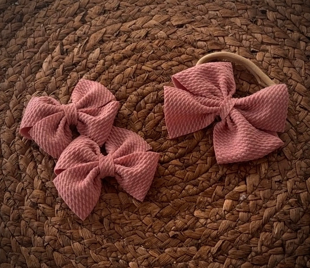 Charmed Rose- Dusty Pink Bows