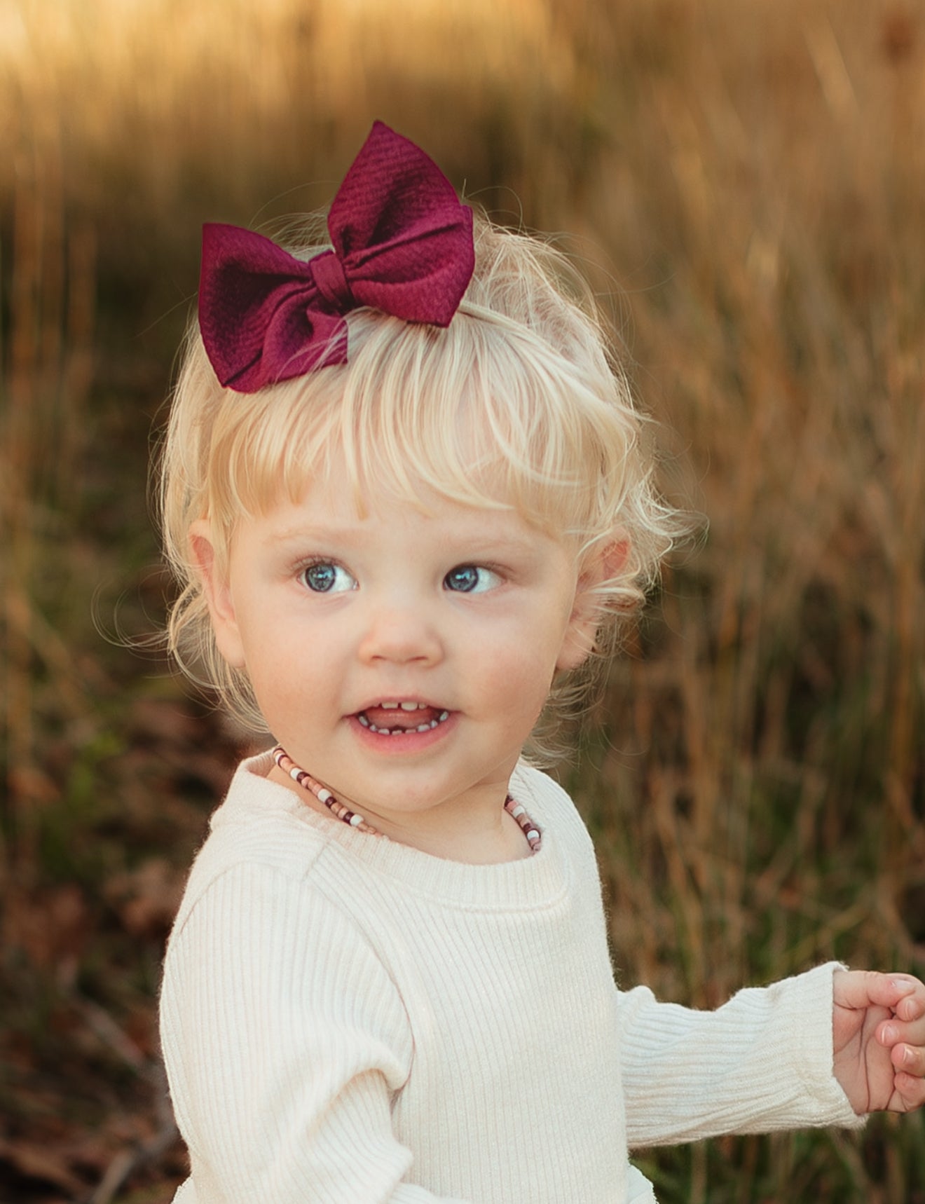 Charmed Rose- Burgundy Bows